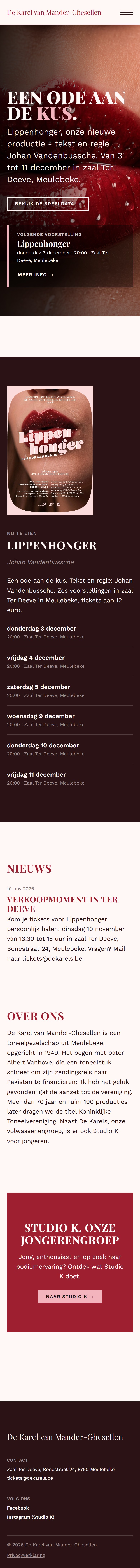 Voorbeeldpagina in de stijl Modern, op een gsm